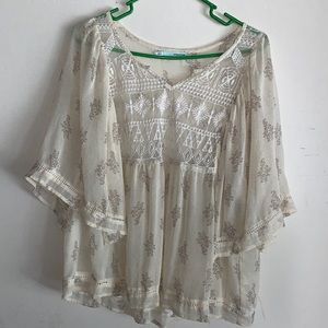 Babydoll sheer blouse